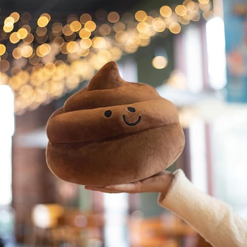 Poop Plush Pillow, Poop Stuffed Pillow, Birthday Christmas Funny Gift Home Decoration for Girls Boys Kids Adults (Brown,9 inch)