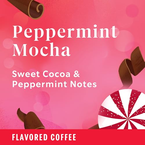 1 Pack Starbucks Peppermint Mocha Flavored Coffee K-Cup Pods for Keurig, 100% Arabica