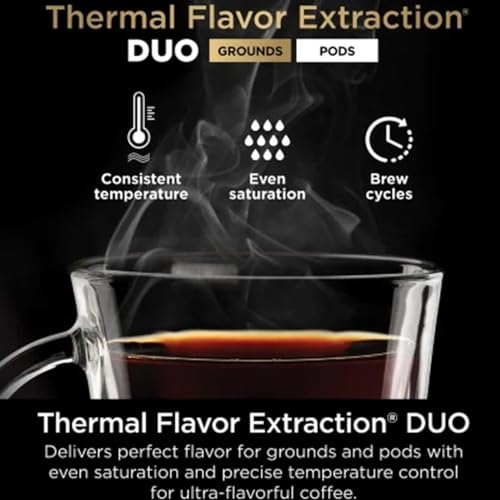Dual Coffee Maker for Grounds & Pods with Hot & Iced Brew Function