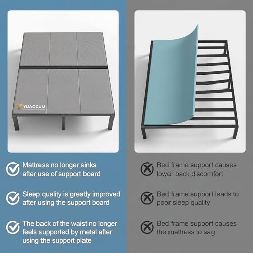 YUAOCUU King Size Bunkie Board 76x80 Inch Mattress Support Heavy Duty Anti-Sag