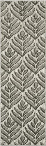 Nourison Aloha Charcoal 2' x 6' Area Rug Easy Clean, Non Shedding, Bed Room, Living Room, Dining Room, Kitchen (6' Runner)