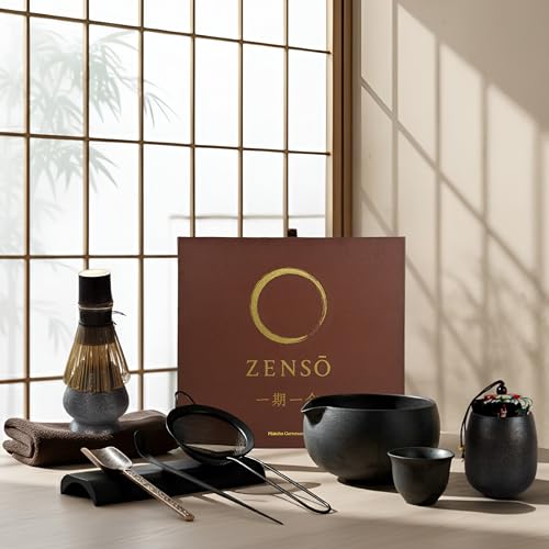 Matcha Tea Ceremony Set with Whisk, Bowl, Canister & Accessories - 10 Pieces