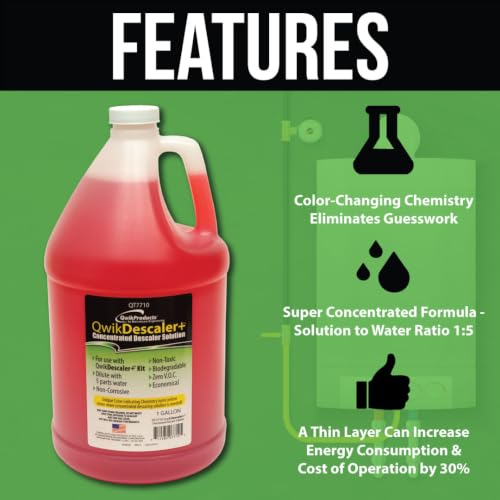 QwikDescaler+ 1 Gal Tankless Water Heater Descaling Solution with Indicator