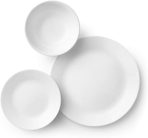 Corelle Livingware 18-Piece Dinnerware Set - Winter Frost White | Service for 6 (1088609)