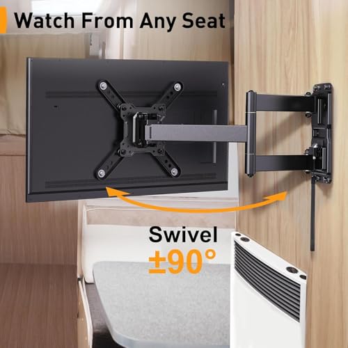 Perlegear Lockable RV TV Wall Mount for 13-43 Inch TVs Up to 44 lbs