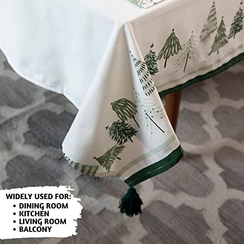 Folkulture Christmas Story Rectangular Table Cloth 60x102 Inch for Holiday Decor
