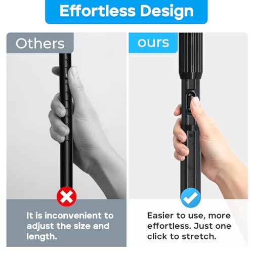 Tension Shower Curtain Rod Black 40-166 Inch Adjustable Extra Long Support Variation of THIS listing 40-166 inch Black