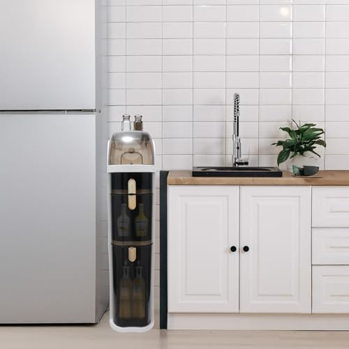 3-Tier Narrow Bathroom Floor Cabinet Storage Organizer - Waterproof, Space Saving
