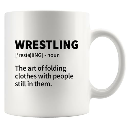 Panvola Wrestling Mug 11oz White - Funny Sport Gift for Wrestling Fans