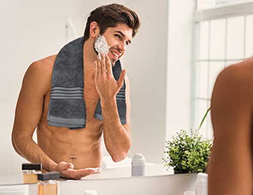 Utopia Towels Grey 8-Piece Premium Towel Set - Bath, Hand & Washcloths