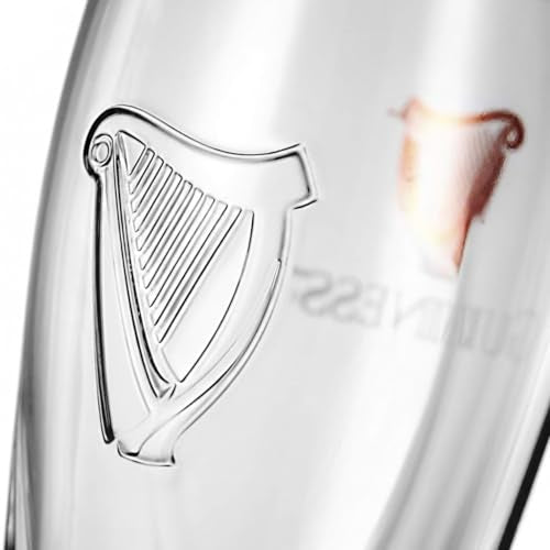 Guinness Official 20oz Beer Glasses Twin Pack - Certified Merchandise for Beer Lovers