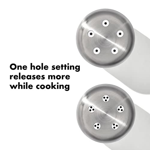 Glass Salt & Pepper Shaker Set with Adjustable Multi-Setting Lid – 3.5 oz Each