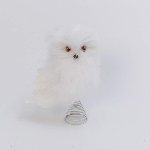Gerson Snowy Owl Tree Topper - 12.5" Height | Perfect Holiday Decoration