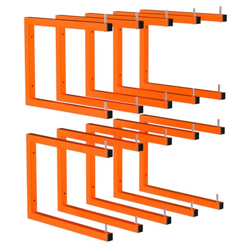 10 Pack Lumber Storage Rack Wall Mount - 10 Levels Heavy Duty Tool Organizer