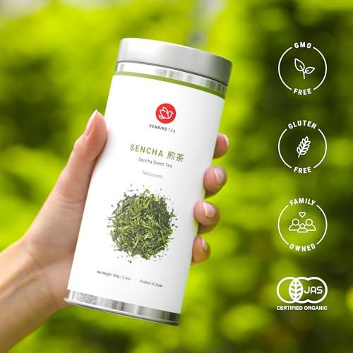 Japanese Green Loose Leaf Tea - Sencha Hatsuzumi 3.5oz - Authentic Sencha Tea, Shizuoka Grown, Rich Flavor, Fresh & Natural