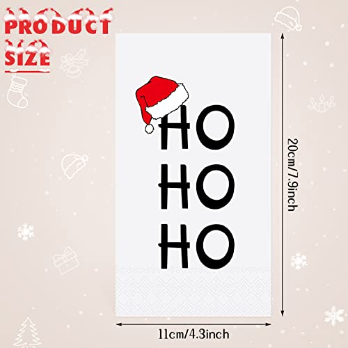 Hotop Christmas Napkins 100 Pcs Disposable Cocktail Dinner Hand Towels Holiday