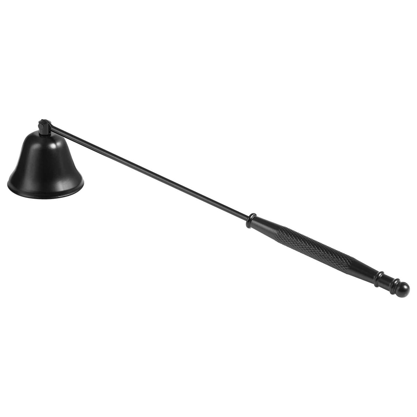 Kirecoo Candle Snuffer Extinguisher with Long Handle, Polished Stainless Steel Wick Flame Snuffer for Putting Out Wick Flame Safely, Black Candle Accessory