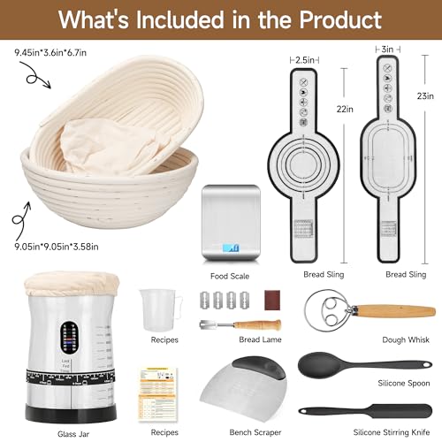 Coco Bird Sourdough Starter Kit with Scale & Baskets - Artisan Baking Set