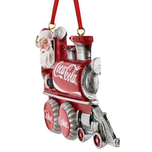 Kurt S. Adler Coca-Cola Santa Coke Train Christmas Holiday Ornament Gift Boxed (One Size, Red)