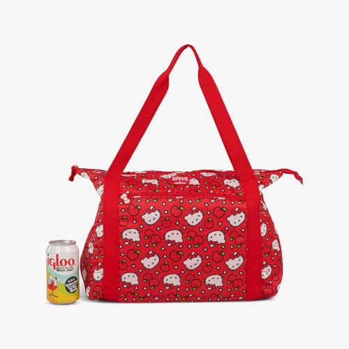 Igloo Hello Kitty Cooler Bag - Apples Puffer Cooler, Recycled Polyester, Holds 20 Cans