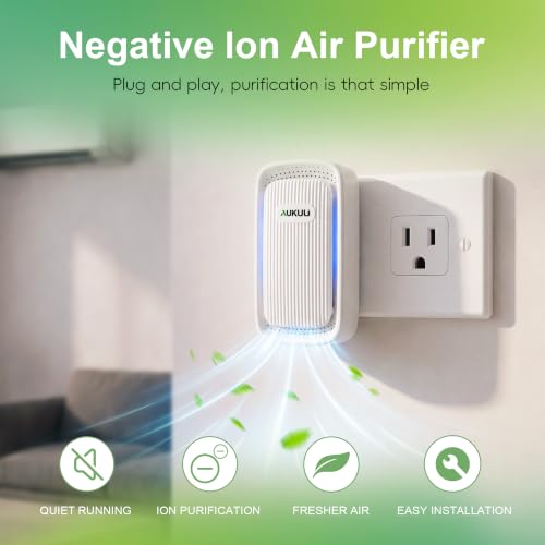 ShaoDelynxia WhiteGray 4 Pack Plug-In Mini Air Ionizers for Home & Office