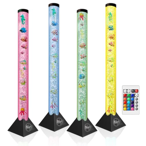 4FT Sensory Water Bubble Tube Floor Lamp - 16 Color Changing Aquarium Light Without Bracket