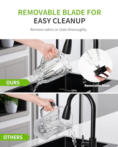 GDOR 1200W Glass Blender with To-Go Cup - Smoothie & Food Mixer Set