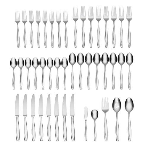 Oneida Camlynn Mirror 45-Piece Flatware Set for 8 - Stainless Steel, Service for 8