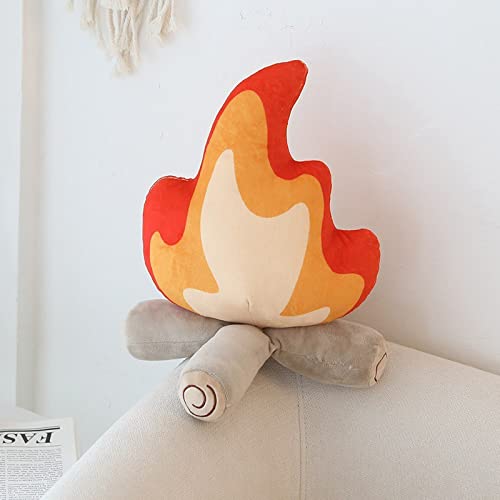 Funny Campfire Plush, Simulation Bonfire Plush Toy, Fake Fire Soft Stuffed Cartoon Doll Firewood Toys, for Outdoor Camping Toys, Home Pillow Cushion Decoration Pleasantly Surprised Gifts-10.6*11.8 IN