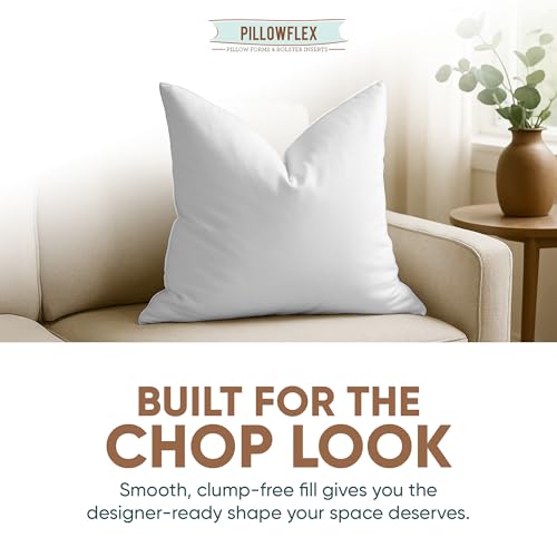 28x28 Inch Synthetic Down Pillow Insert - Plush Karate Chop Cushion