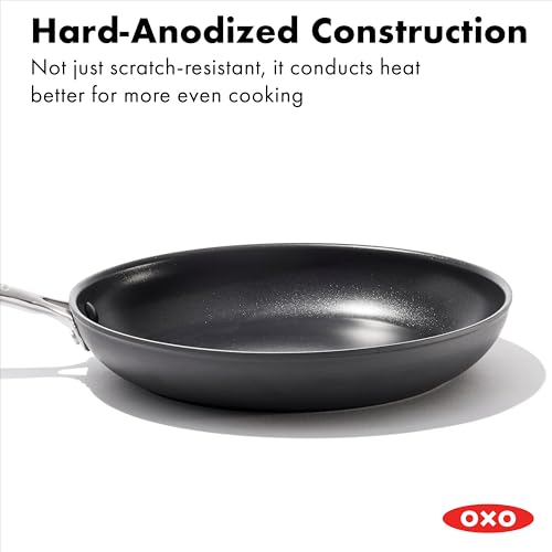 OXO 10-Inch Black Ceramic Nonstick Frying Pan Skillet - Hard Anodized, Oven & Dishwasher Safe
