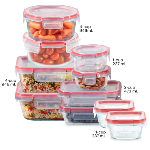 Pyrex Freshlock 10-Pack Glass Food Storage Containers - Airtight & Leakproof Set