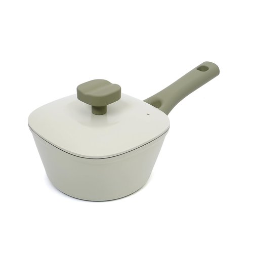 1.5QT Saucepan with Lid, Nonstick Ceramic Coating, PFAS & PFOA-Free, Induction Compatible, Dishwasher Safe, Stay-Cool Handles, Durable Scratch-Resistant Design
