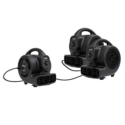 Mini Mighty P-80A Air Mover for Water Damage Restoration & Home Use - Black
