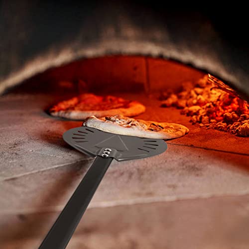 Pizza Turning Peel Set with 9-Inch Perforated & Rectangular Pizzas Poke Kit with Long Handles