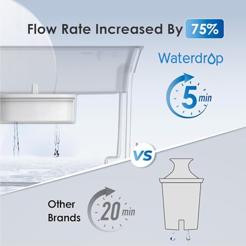 Waterdrop WFD-40L Water Filter Dispenser Black - 35-Cup Capacity, Upgraded