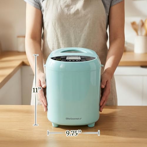 Mint Programmable Bread Maker with 3 Sizes & 19 Presets - Elite Gourmet