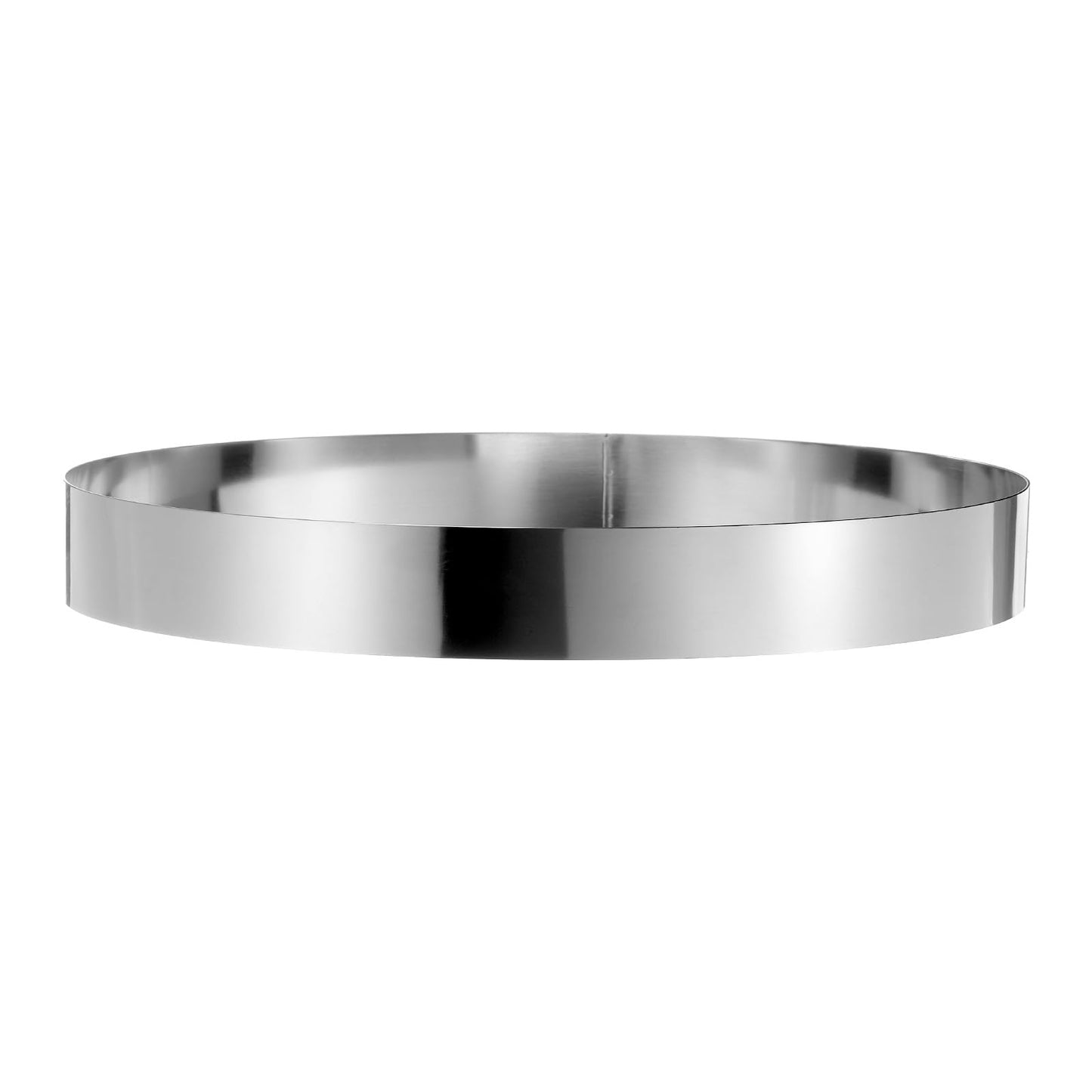HARFINGTON Round Cake Ring 14 x 2 Inch Seamless Stainless Steel Pastry Mousse Dessert Ring Mirror Coating for Baking Cooking Making Tool