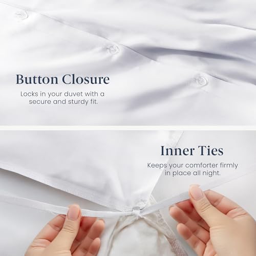 Ella Jayne Navy Queen Size Duvet Cover Set 3 Pieces 100% Cotton Percale