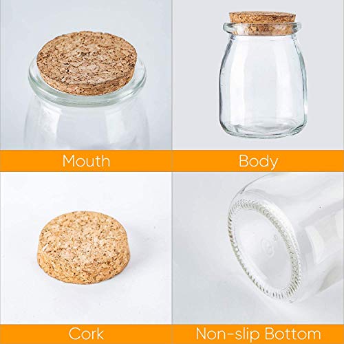 40 Pack 7oz Glass Yogurt & Food Storage Jars with Lids - Reusable & Leakproof