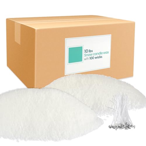 Pearl Wax Sand DIY Candle Making Set - 10 lb, Reusable & Unscented with 100 Wicks - Pearl Wax Variation