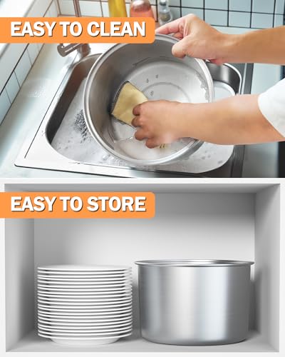 Cook N Home Brushed Aluminum 6 Quart Stovetop Popcorn Popper with Hand Crank