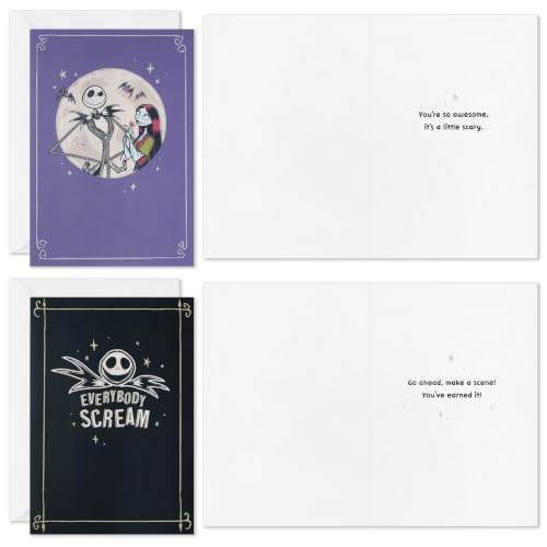 Hallmark Nightmare Before Christmas Cards 16-Pack | Everybodys Scream
