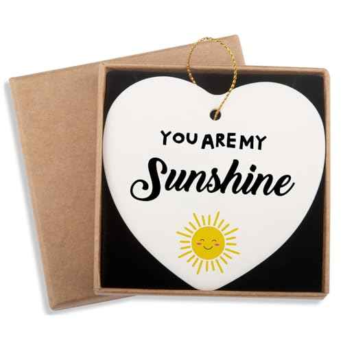 You Are My Sunshine Ceramic Keepsake Ornament - Sunshine Gifts for Women, Friends, Family & Teachers - Thinking of You Hugs Gifts