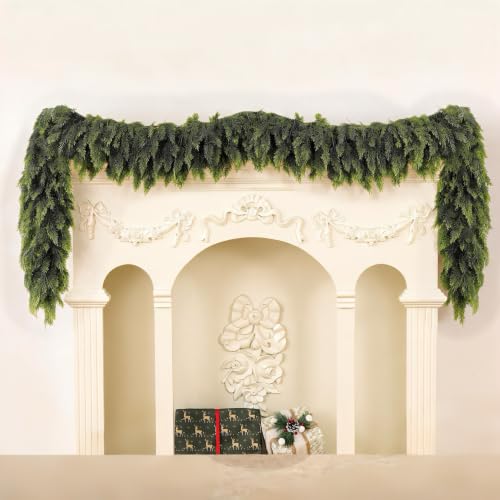 2PCS 9FT Gradient Christmas Garland Artificial Cedar Wreath Decor