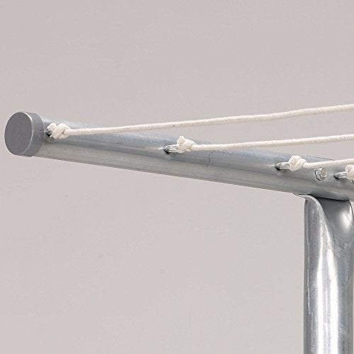 Household Essentials Steel Outdoor Clothesline T-Post with Crossbar & Eyelet Screws - Galvanized Rust-Resistant Support Pole for Yard & Patio, Variation: T-Post