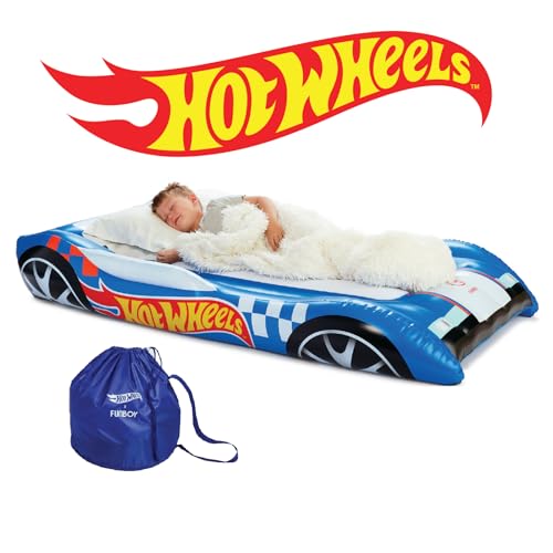 Kids Twin Inflatable Air Mattress with Hot Wheels Convertible Design - Fun & Portable