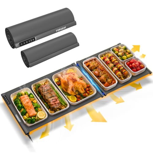 Large Electric Food Warming Mat - 42 x 16 Inch Countertop Buffet Warmer with 8 Temp Settings