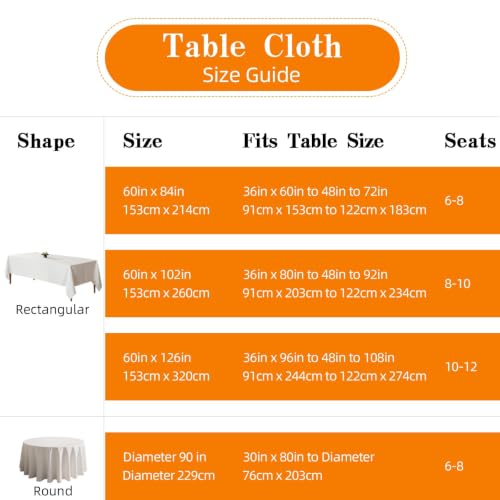 WIGENIUS 10 Pack White Table Cloth Rectangle 60X102 Inch Tablecloth