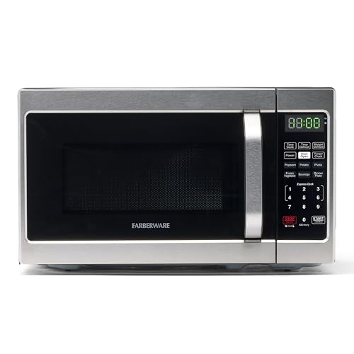 Farberware 0.7 Cu Ft Countertop Microwave Oven - 700W, Auto Cook, Child Lock, Stainless Steel Variation of THIS listing